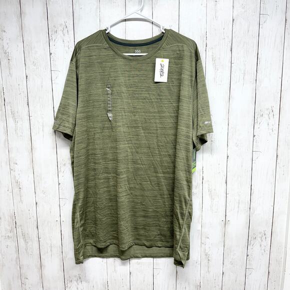New DSG Top Men Size 2XL Army Green Crewneck Athletic Short Sleeve Tee Shirt - Picture 1 of 7